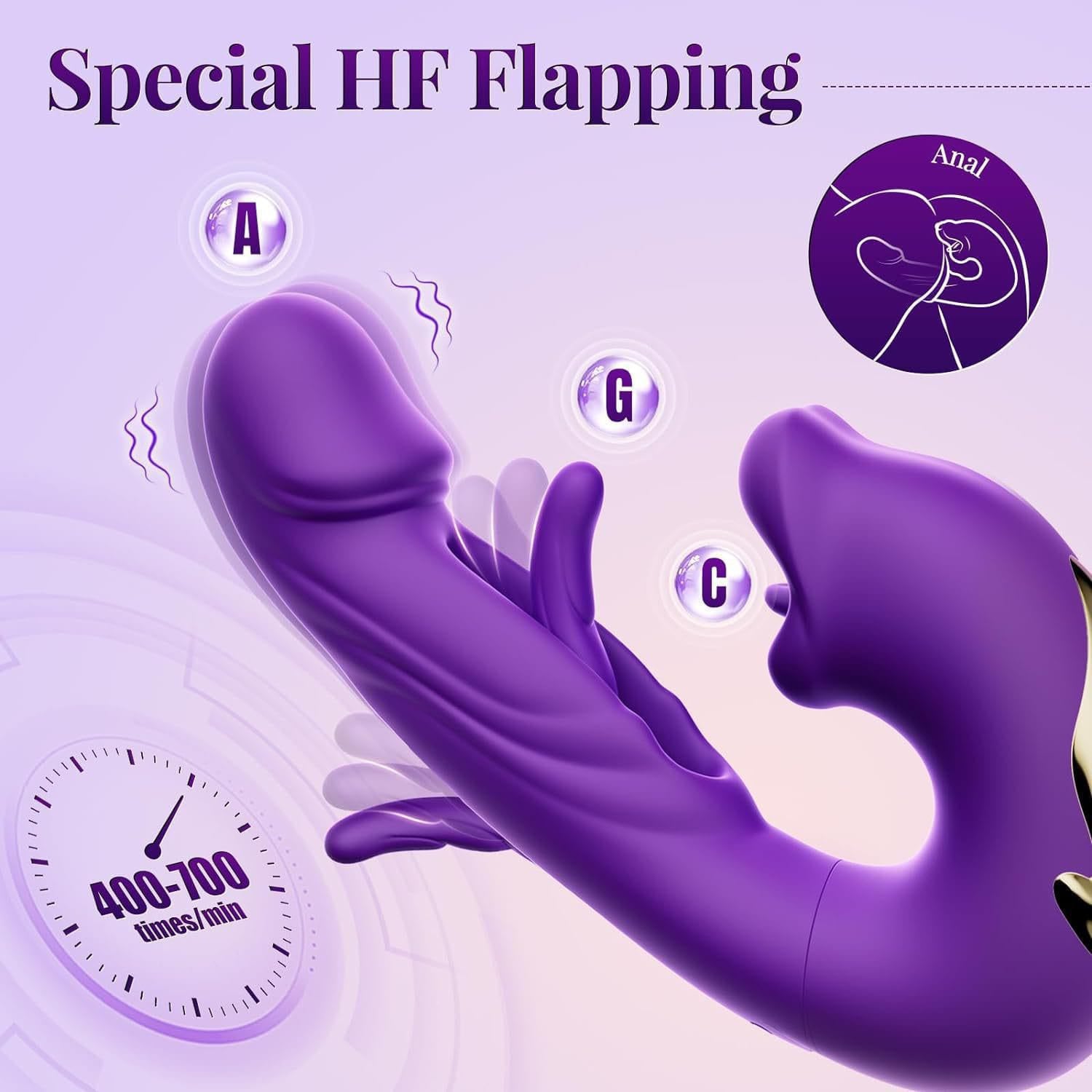 Vibrador Victoria con Boca Recargable