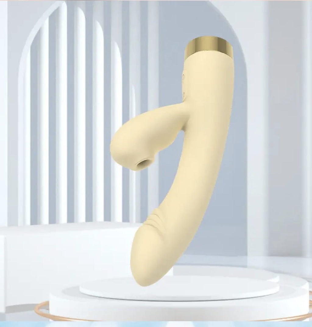 Vibrador Pau doble con succión clítoris