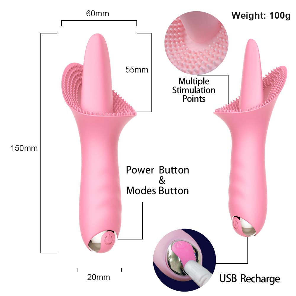 Lengua Vibrador de Silicona